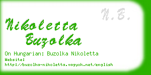 nikoletta buzolka business card